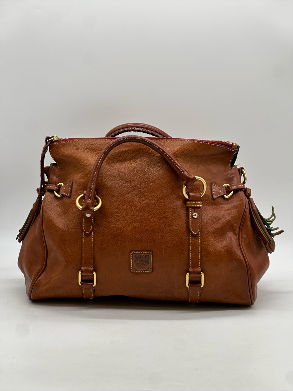 Dooney & Bourke Florentine Vachetta Leather Satchel Bag.